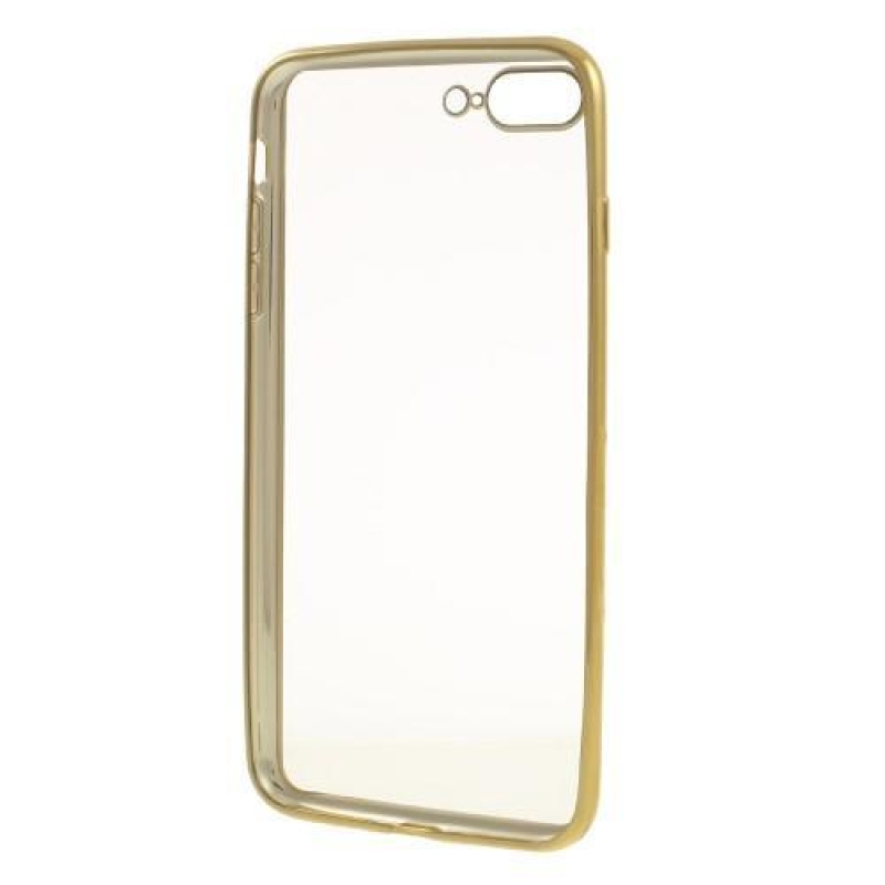 Géllemez tok kontrasztos keretezéssel iPhone 7 Plus és 8 Plus készülékhez - Arany