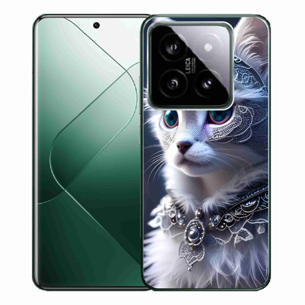 Gél borítás mmCase a Xiaomi 14 Pro-hoz - fehér macska