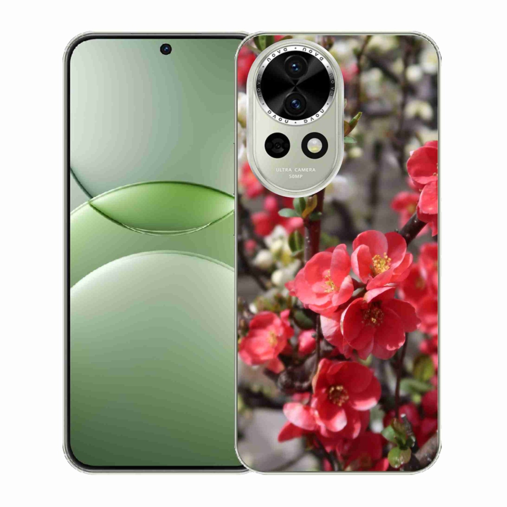 Gél borítás mmCase a Huawei Nova 13 5G - piros virágok
