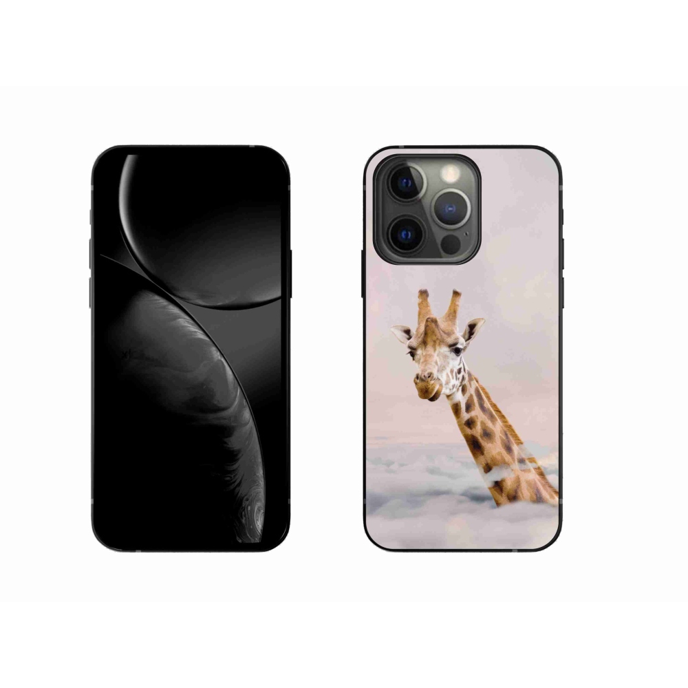 Zselés borítás mmCase iPhone 13 Pro készülékhez - zsiráf a felhőkben
