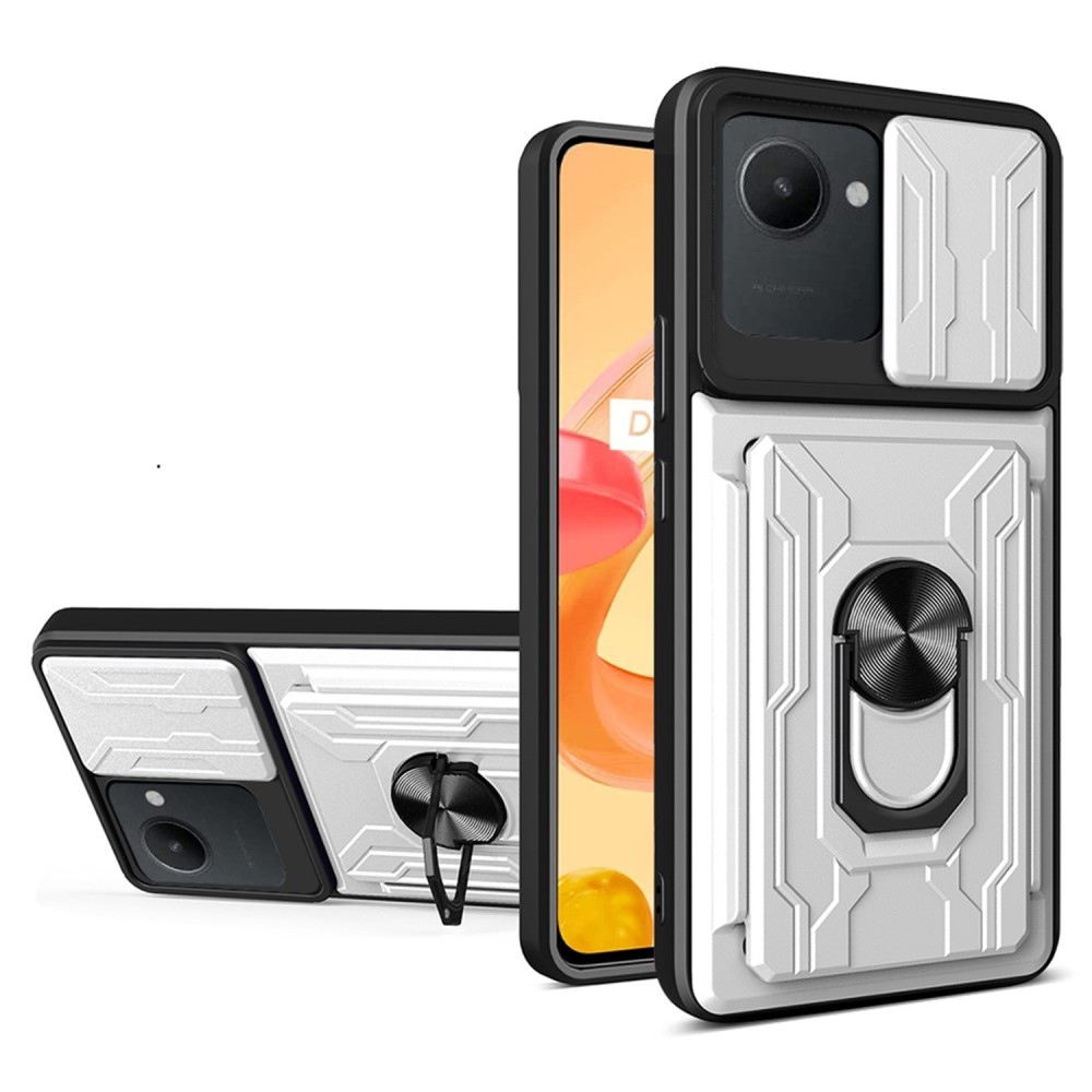 Csúszásálló hibrid borítás a Realme C30 készülékhez - fehér