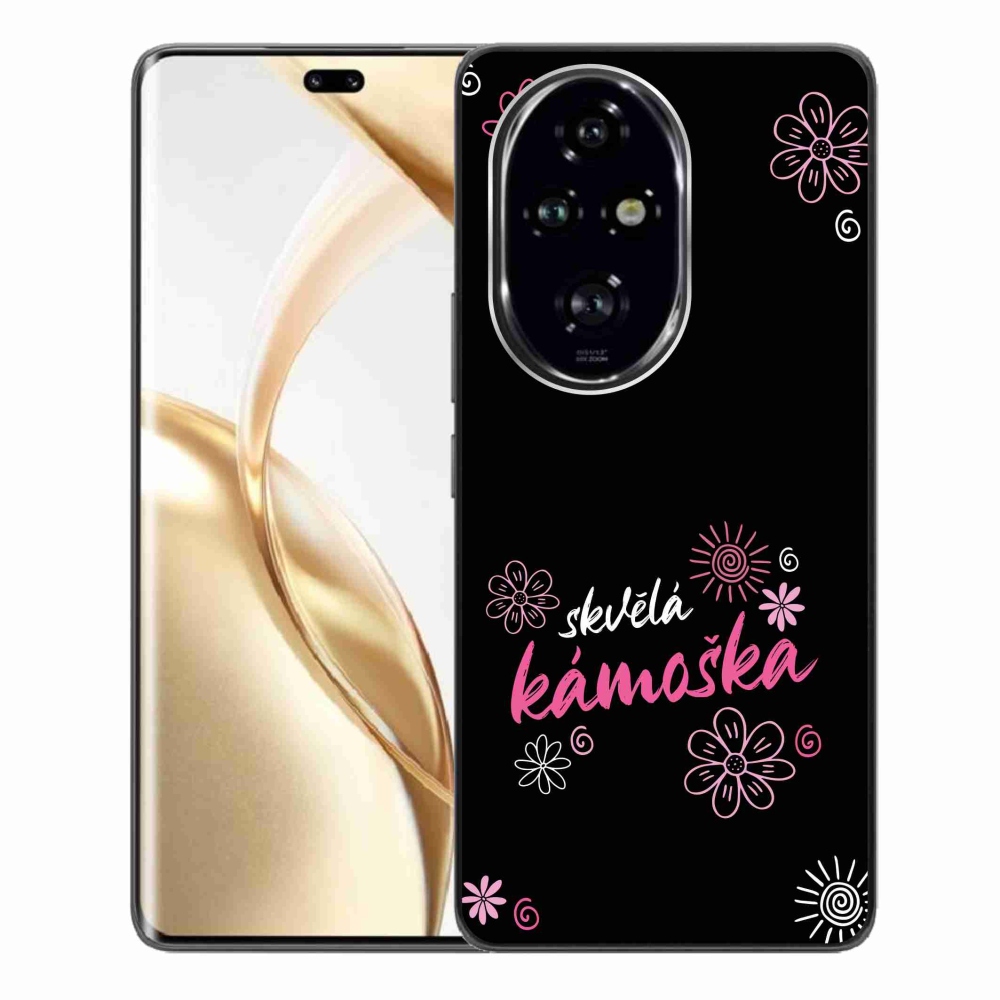 Gél borítás mmCase a Honor 200 Pro 5G számára - nagyszerű haver fekete háttérrel