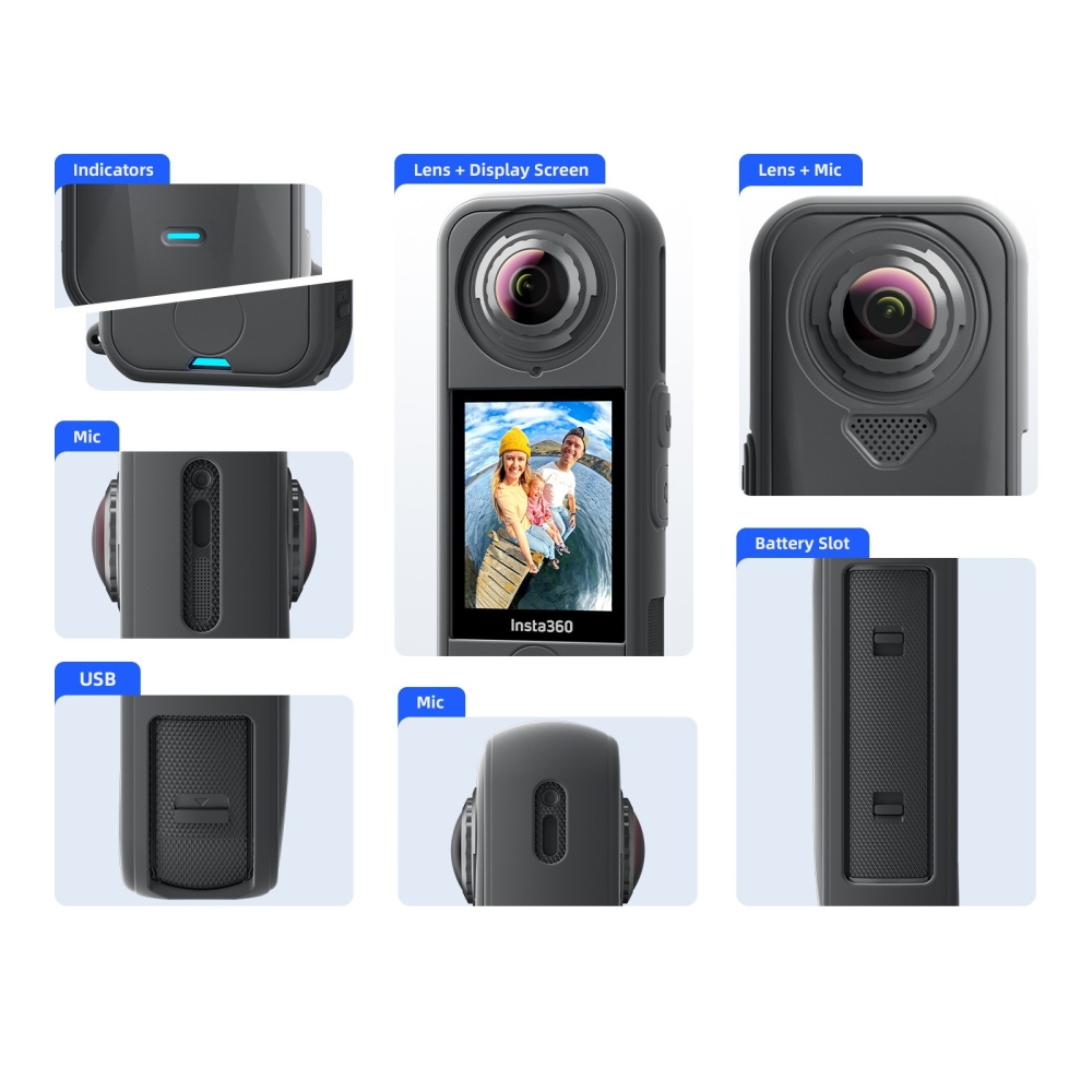 AMAGISN szilikon védőtok lencsevédővel Insta360 X4 Air készülékhez