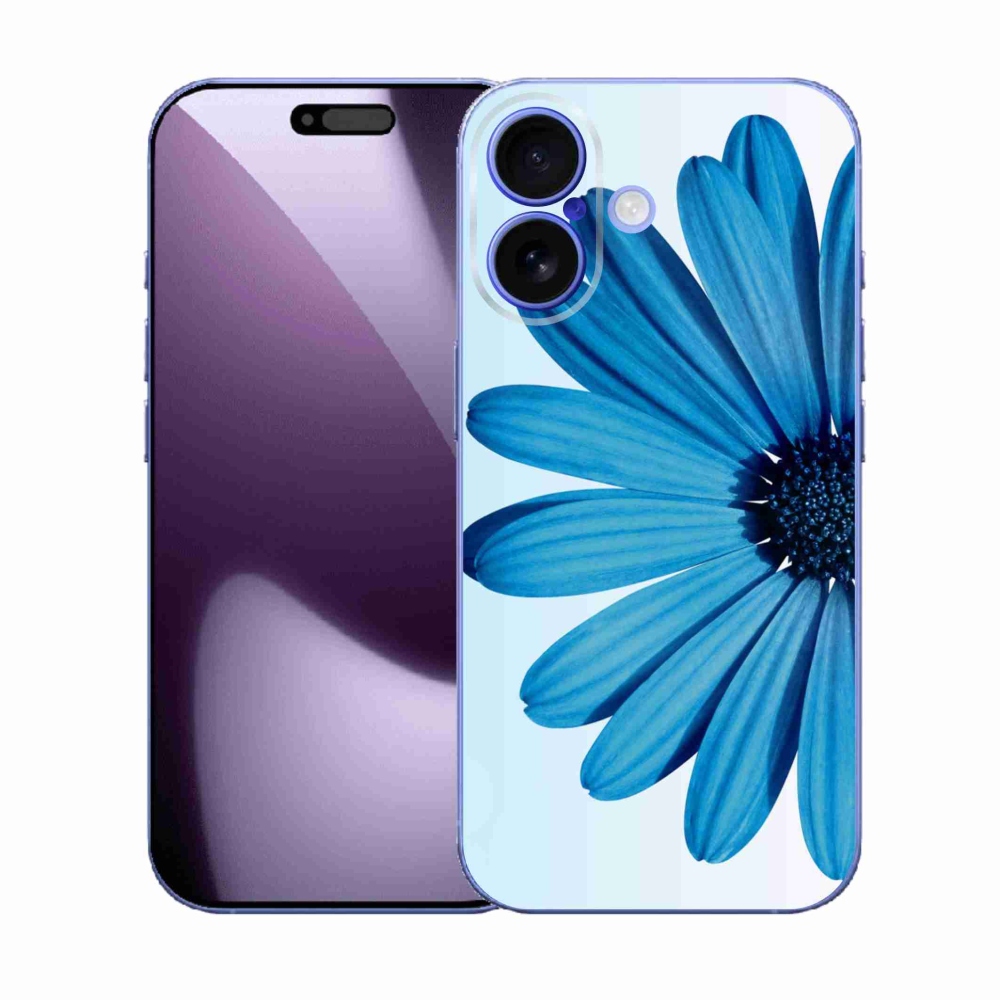 Zselés borítás mmCase iPhone 17 készülékhez - kék margaréta