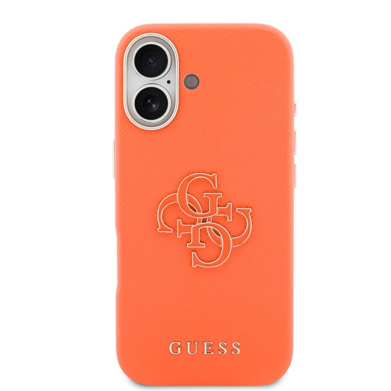 Guess PU gyanta logós hátlap iPhone 17 narancssárga borítóhoz