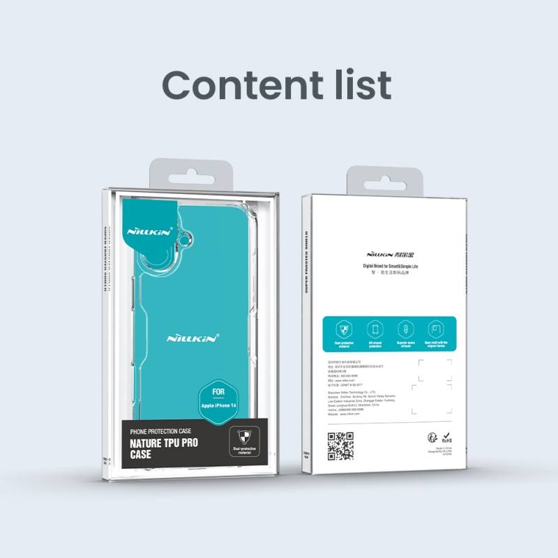 Nillkin Nature TPU PRO borító Apple iPhone 16-hoz Átlátszó