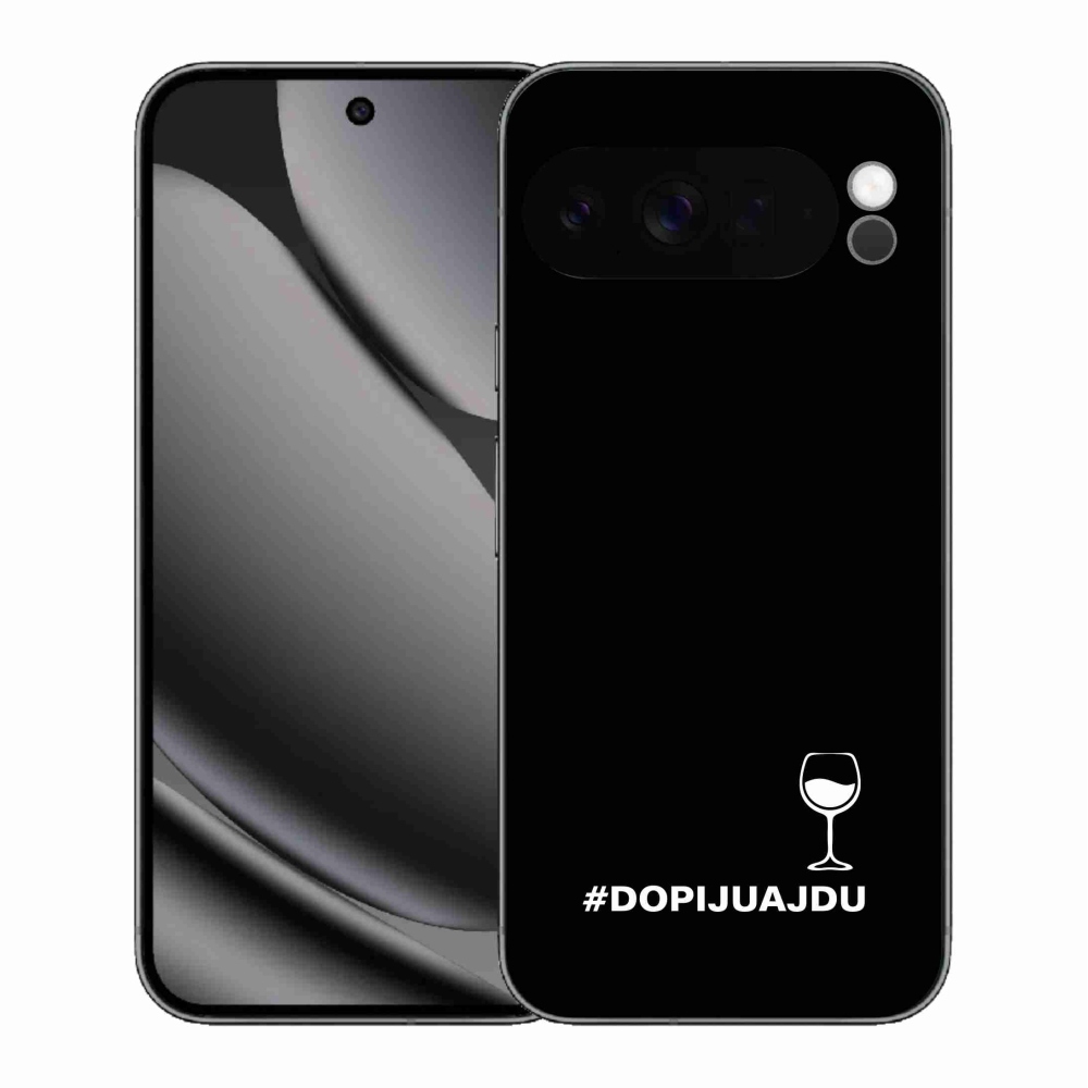 Gél borítás mmCase a Google Pixel 10 Pro XL számára - bor motívum fekete háttérrel