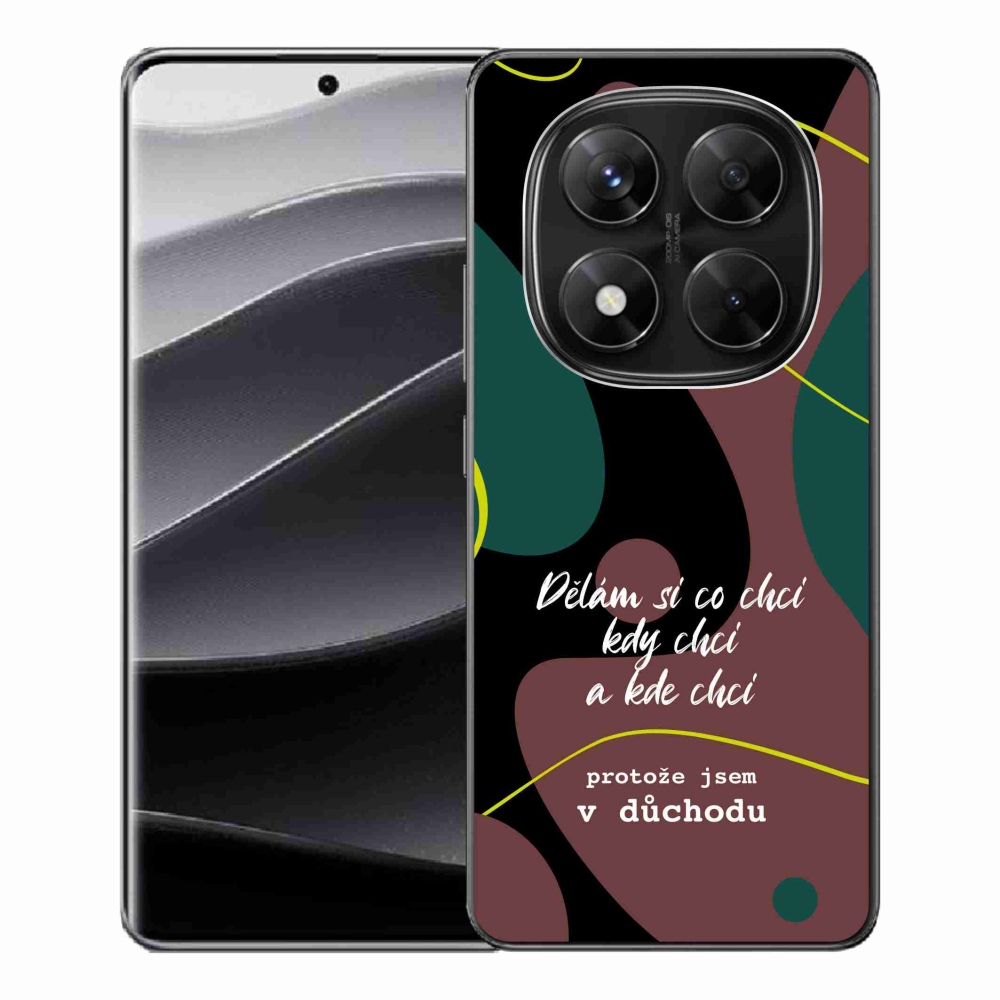 Gél borító mmCase a Xiaomi Redmi Note 14 Pro 5G/Poco X7 5G számára - vicces szöveg 10 fekete háttér