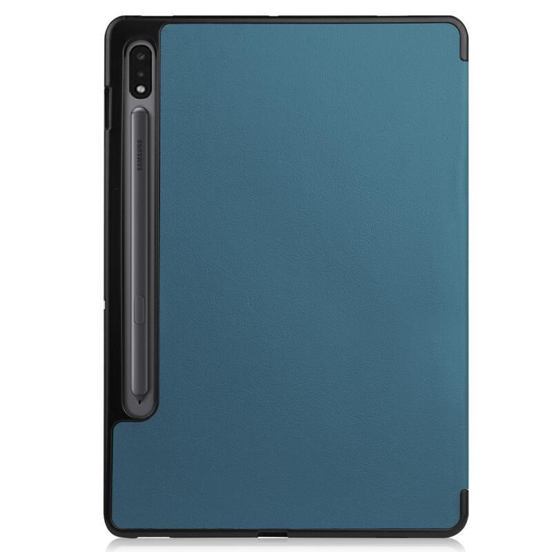 Pozicionáló intelligens PU bőr táblagép tok Samsung Galaxy Tab S8 - sötétkék