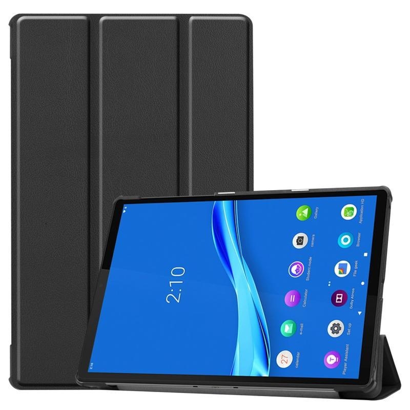 Pozicionáló PU bőr táblagép tok Lenovo Tab M10 Plus TB-X606F/X/V - fekete