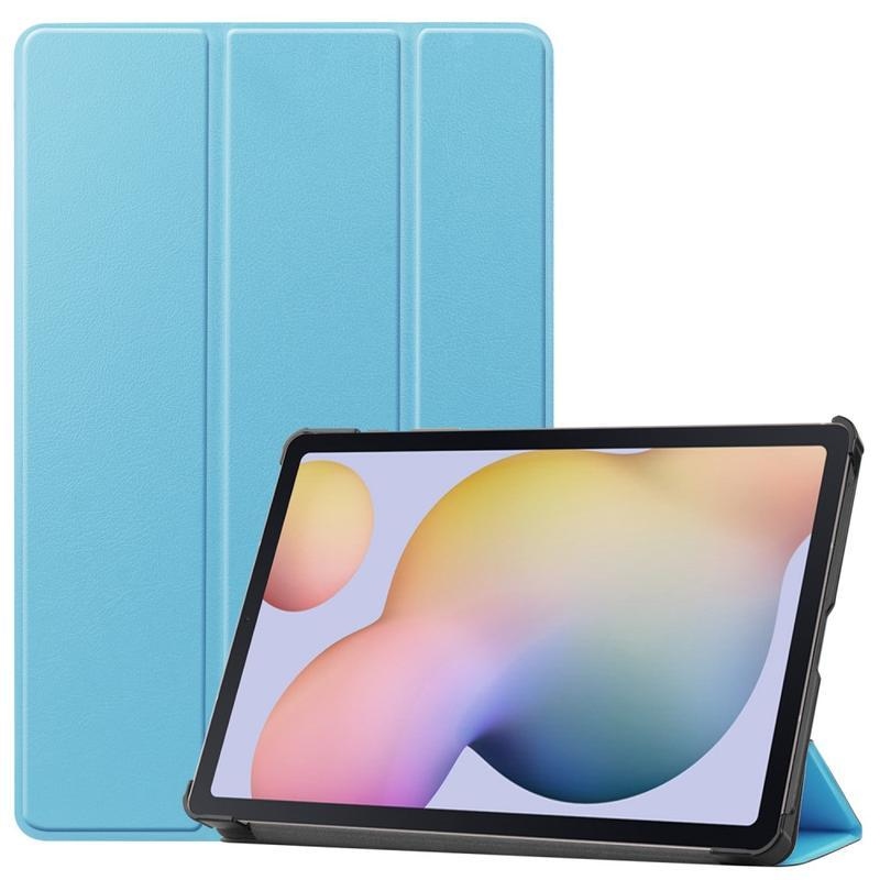 Állítható PU bőr tok Samsung Galaxy Tab S7 táblagéphez - világoskék színben
