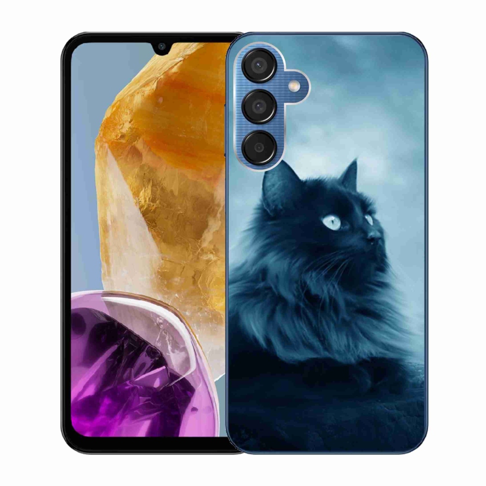 Gél tok mmCase a Samsung Galaxy M15 5G készülékhez - fekete cat 1