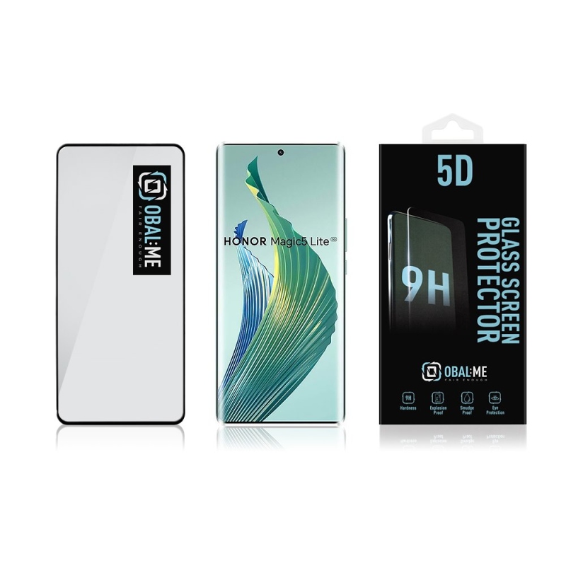 CSOMAG:ME 5D edzett üveg a Honor Magic5 Lite fekete színű készülékhez