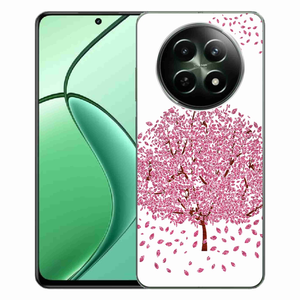 Zselés borítás mmCase a Realme 12 5G/12x 5G készülékhez - rajzfilmfa levelekkel