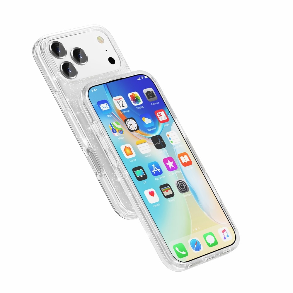 Powder gél tok merev háttámlával és MagSafe-kompatibilis iPhone 18 Pro Max/17 Pro Max készülékhez – fehér