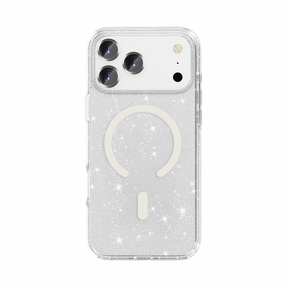 Powder gél tok merev háttámlával és MagSafe-kompatibilis iPhone 18 Pro Max/17 Pro Max készülékhez – fehér