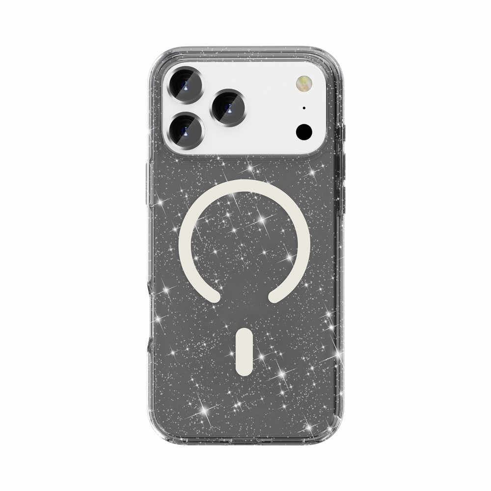 Powder gél tok merev háttámlával és MagSafe-vel az iPhone 18 Pro Max/17 Pro Max mobiltelefonhoz – fekete