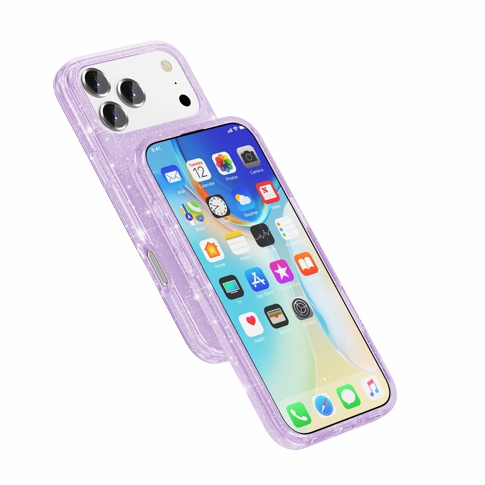 Powder gél tok merev háttámlával és MagSafe-kompatibilis az iPhone 18 Pro Max/17 Pro Max készülékekhez – lila