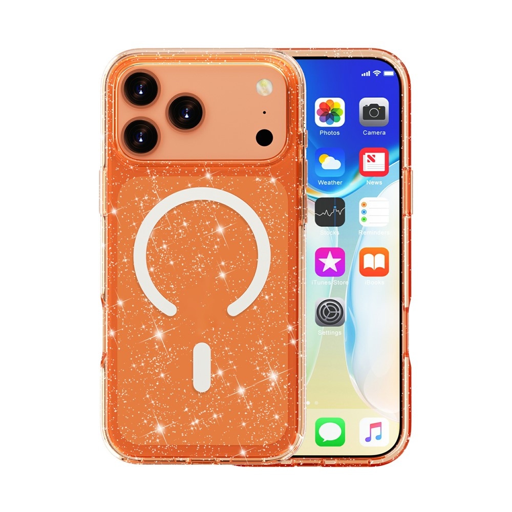 Powder gél tok merev háttámlával és MagSafe-vel az iPhone 18 Pro Max/17 Pro Max készülékhez – narancssárga