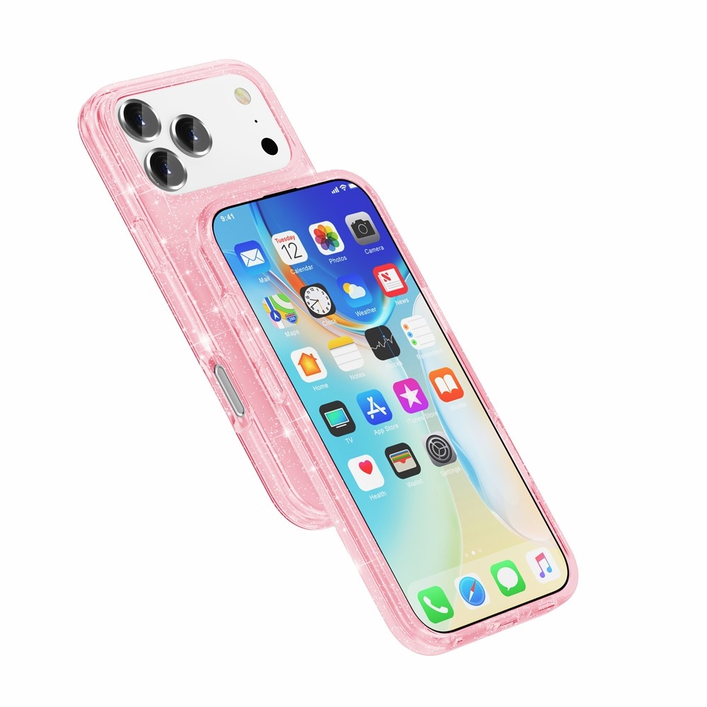 Powder gél tok merev háttámlával és MagSafe-kompatibilis az iPhone 18 Pro Max/17 Pro Max készülékhez – rózsaszín