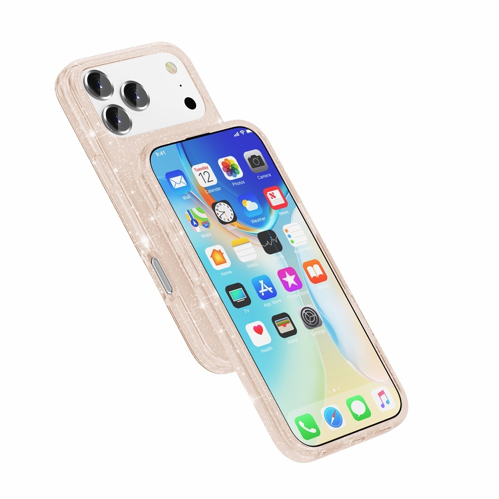 Powder gél tok merev hátlappal és MagSafe-kompatibilis az iPhone 18 Pro Max/17 Pro Max készülékhez – arany