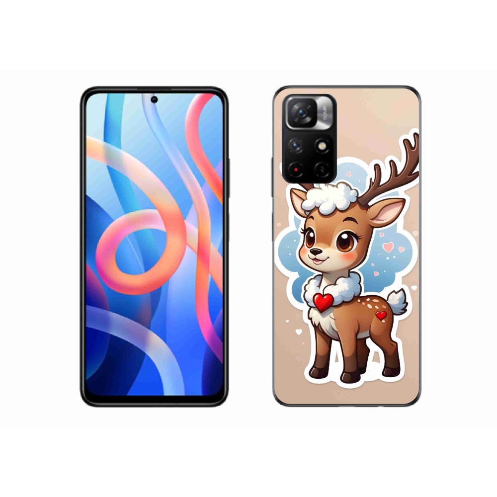 Gél borítás mmCase a Xiaomi Redmi Note 11S 5G számára - rajzfilm rénszarvas