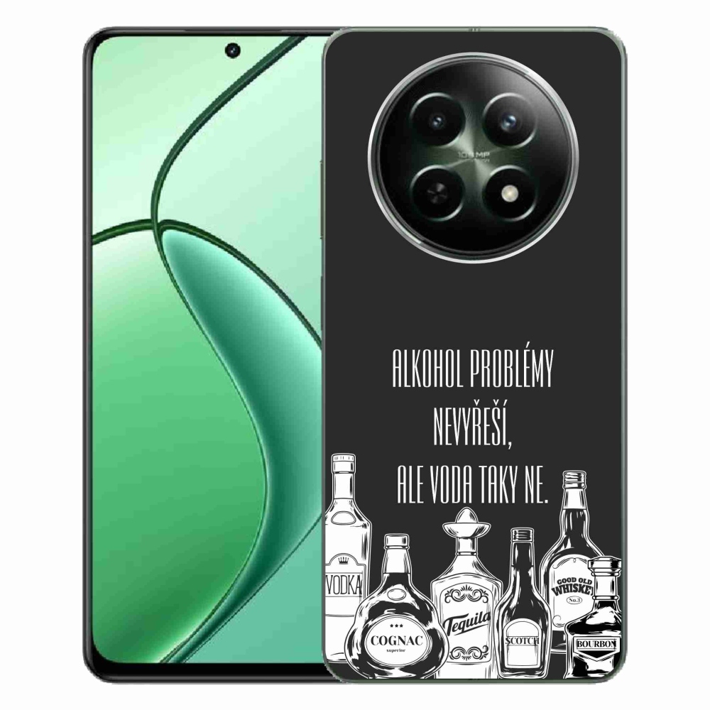 Gél borító mmCase a Realme 12 5G/12x 5G készülékhez - vicces szöveg fekete háttérrel