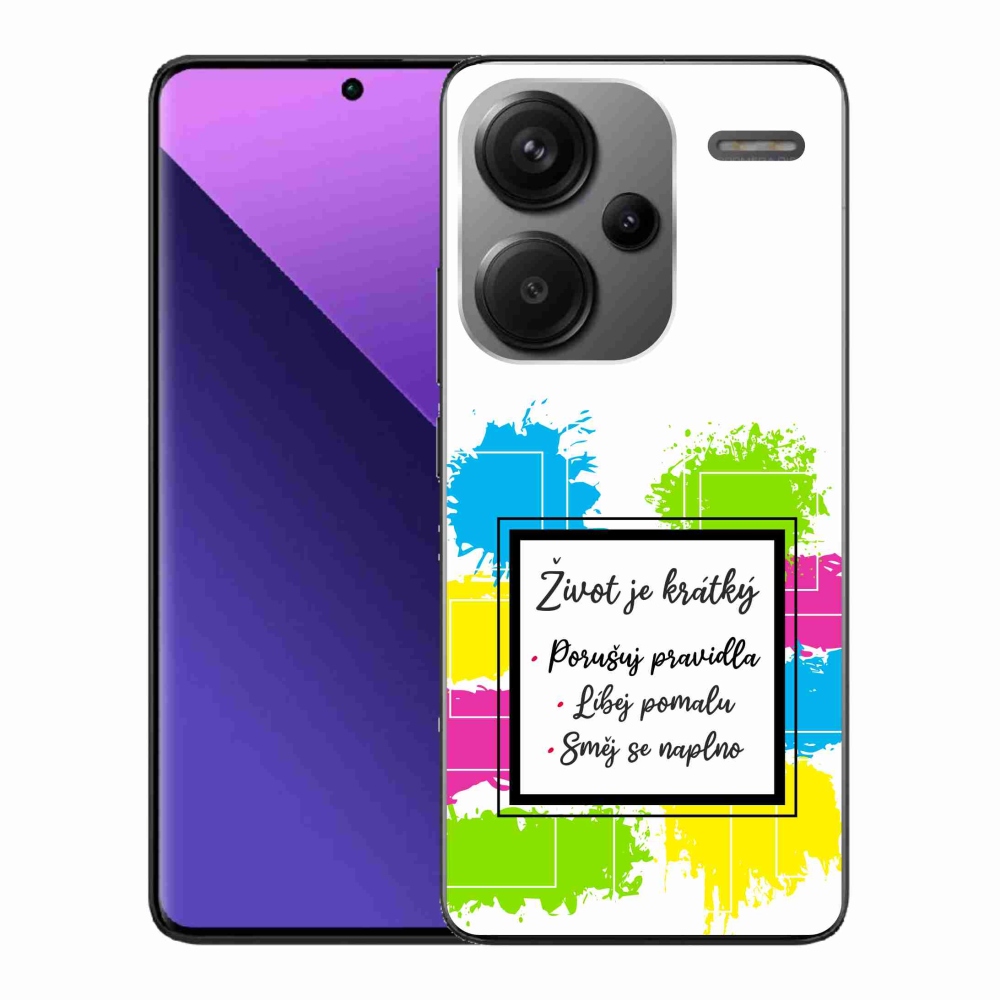 Gél borítás mmCase a Xiaomi Redmi Note 13 Pro+ 5G számára - idézem 5 fehér háttér