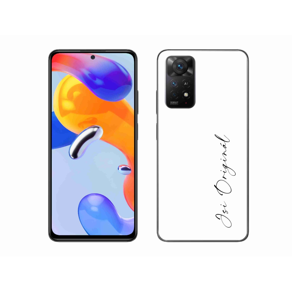 Gél borító mmCase a Xiaomi Redmi Note 11 Pro 4G/5G - te vagy az eredeti fehér háttérrel