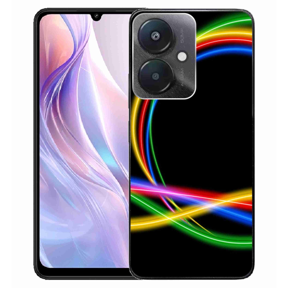 Gél tok mmCase a Xiaomi Redmi 13C 5G számára - neon körök