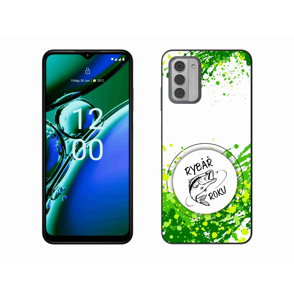 Zselés borító mmCase a Nokia G42 készülékhez - az év halászának fehér háttere