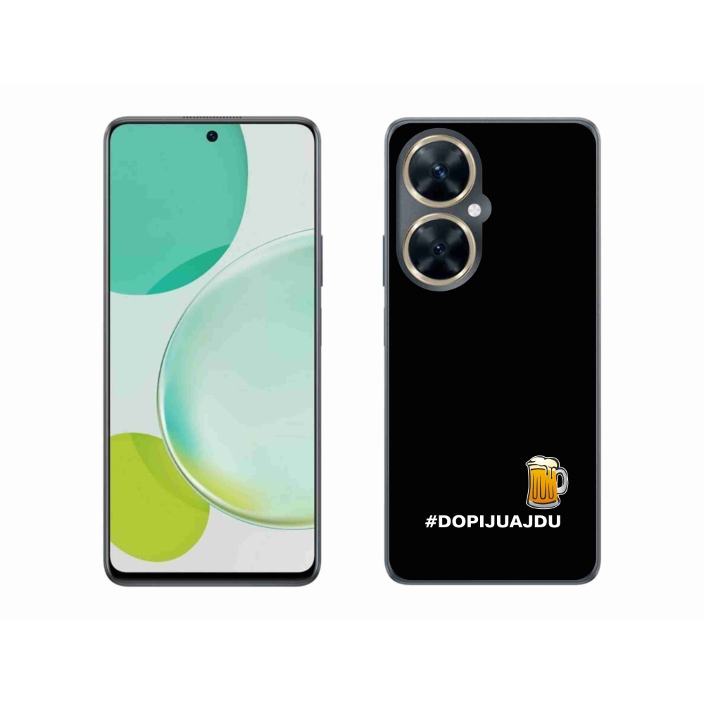 Gél borító mmCase a Huawei Nova 11i - sör motívum 1 fekete háttérrel