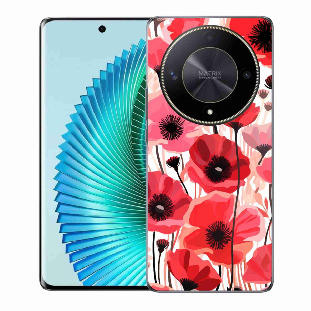 Zselés borítás mmCase a Honor Magic 6 Lite 5G készülékhez - mákos 1