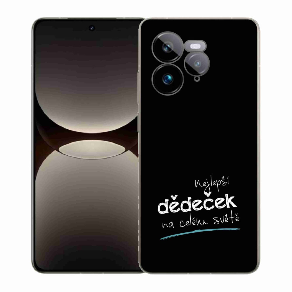 Gél borítás mmCase a Realme GT 7 Pro 5G-n - legjobb nagypapa 3 fekete háttérrel