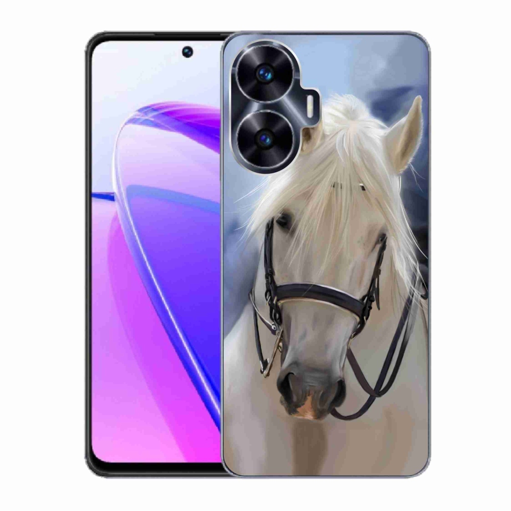 Gél borítás mmCase a Realme C55 készülékhez - fehér ló