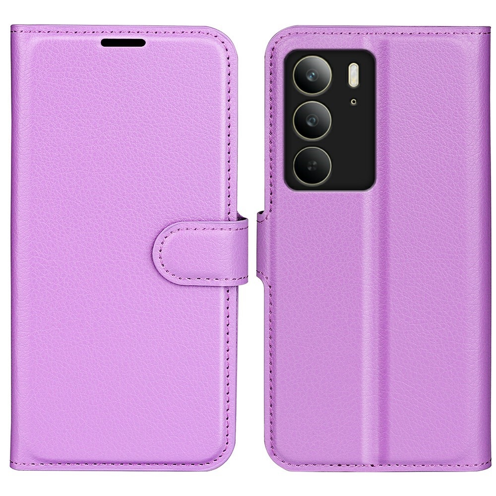 Litchi könyvtáska a Realme C75 készülékhez - lila