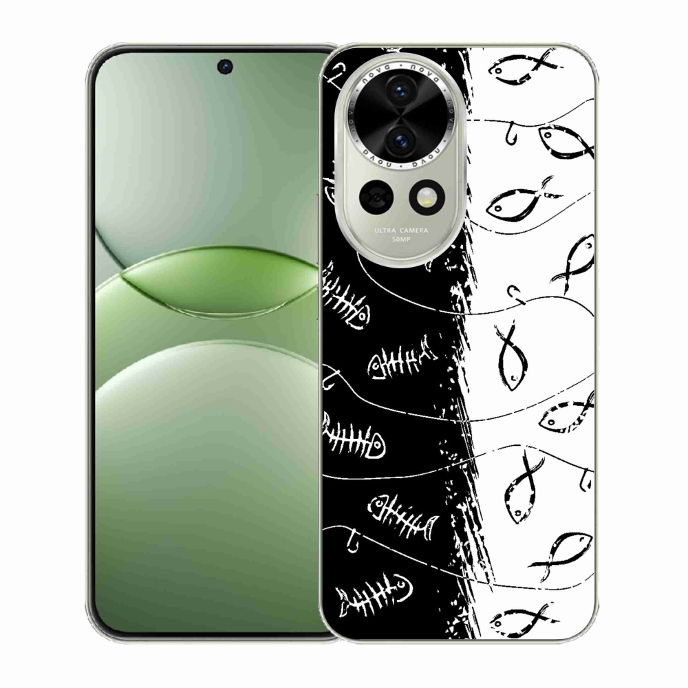 Zselés borítás mmCase a Huawei Nova 13 5G-n - csontvázak és halak