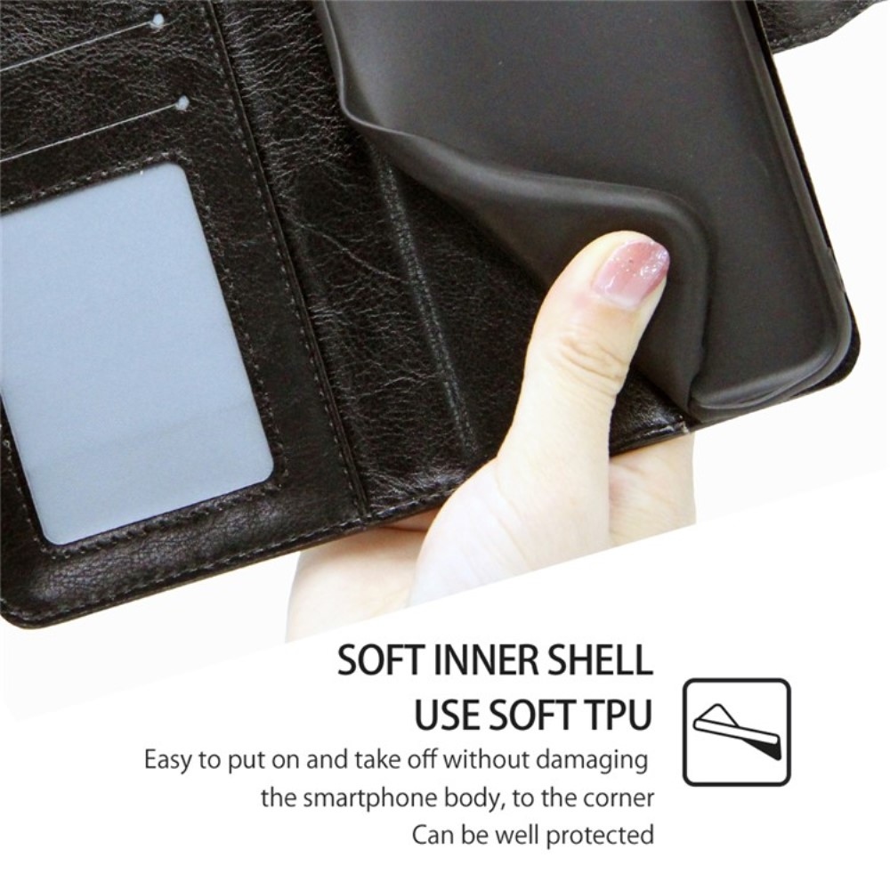 Könyvtáska Huawei Nova 12i tokhoz - fekete