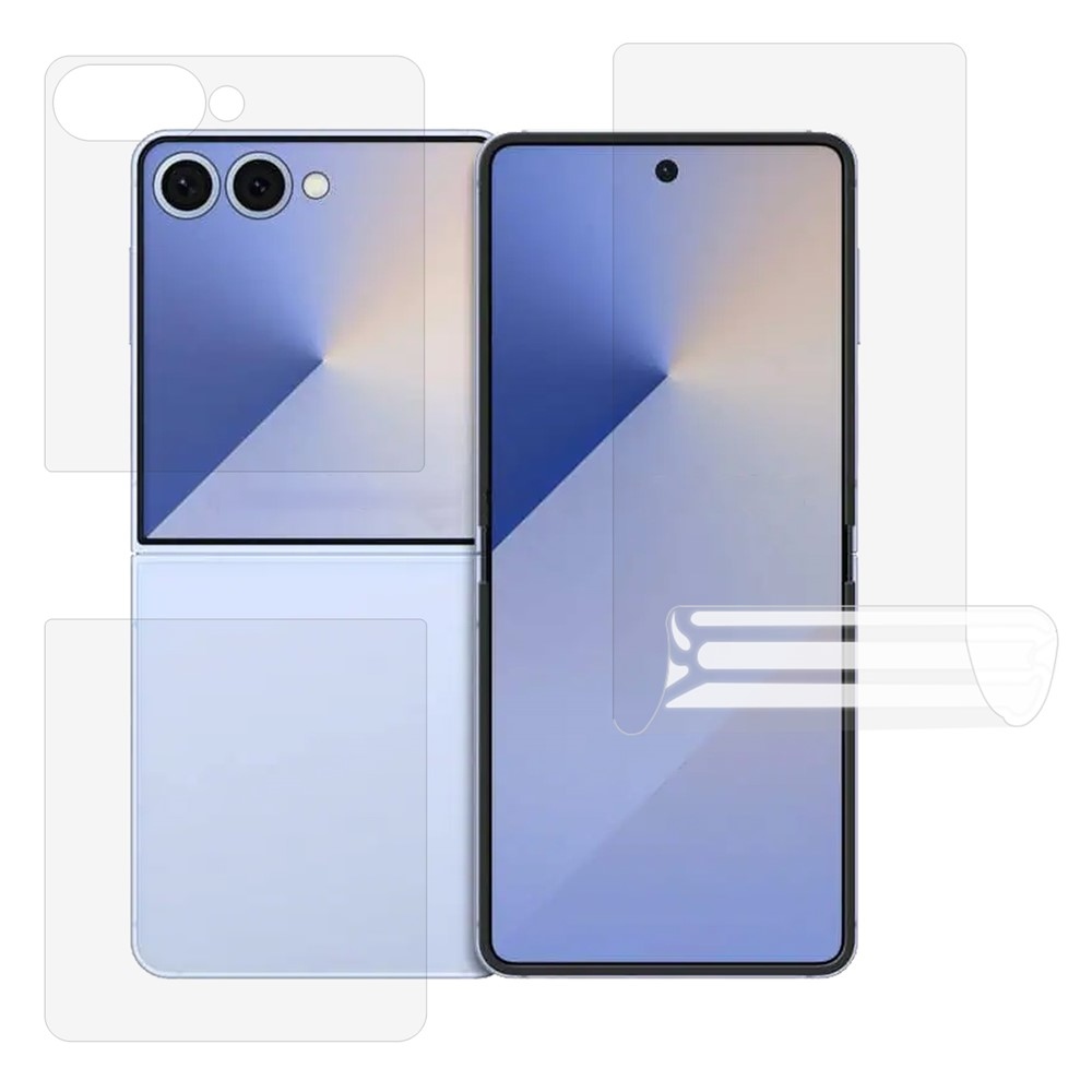 Első és hátsó védőfólia a Samsung Galaxy Z Flip8 5G mobiltelefonhoz