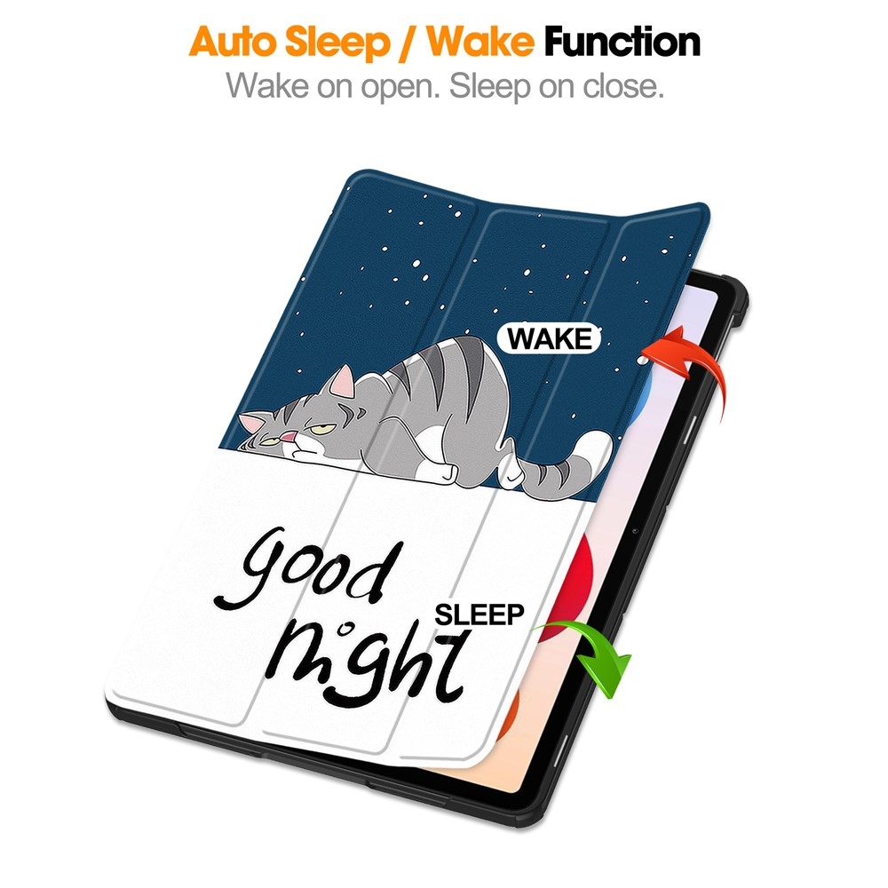 Okos összecsukható tok Xiaomi Redmi Pad 2 Pro-hoz - macska