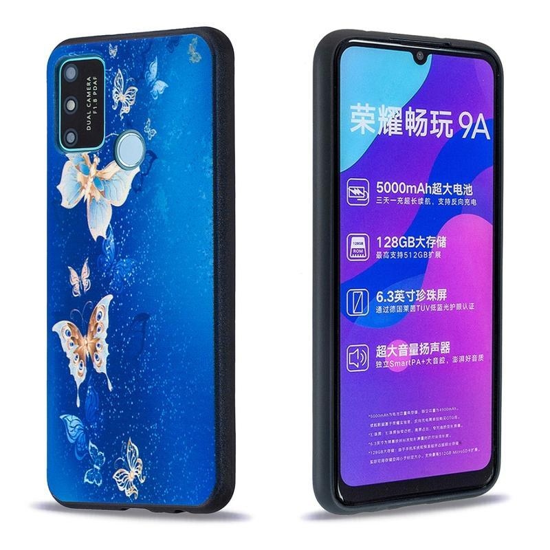 Gél tok nyomtatás a Honor 9A számára - gyönyörű pillangók