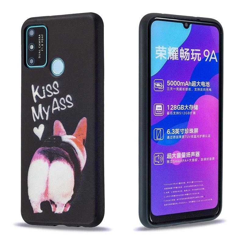 Gél tok nyomtatás Honor 9A - malacka