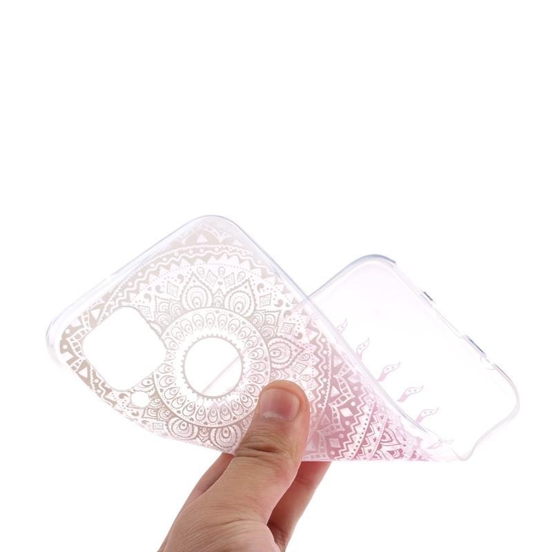 Gél tok nyomtatás a Huawei P40 Lite mobilhoz - rózsaszín virág