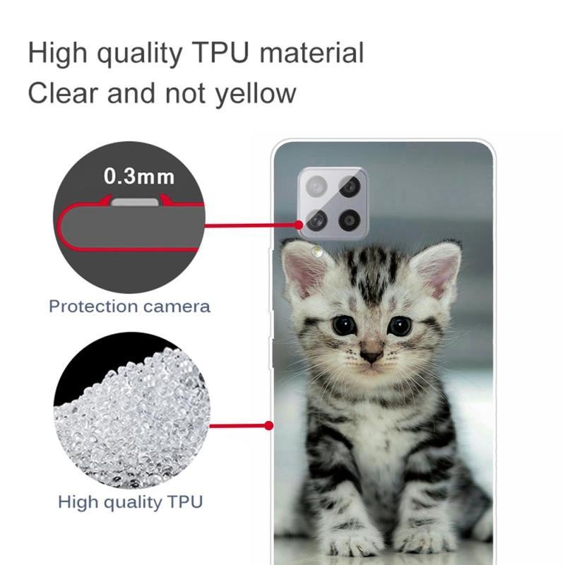 Gél tok nyomtatás Samsung Galaxy A42 5G - cica