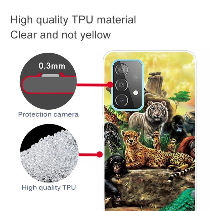 Gél tok nyomtatás Samsung Galaxy A53 5G - állati világ