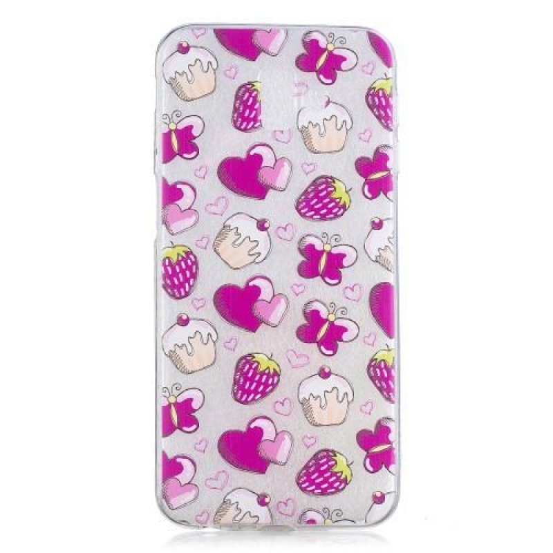 Gél tok nyomtatás Samsung Galaxy J6+ - eper