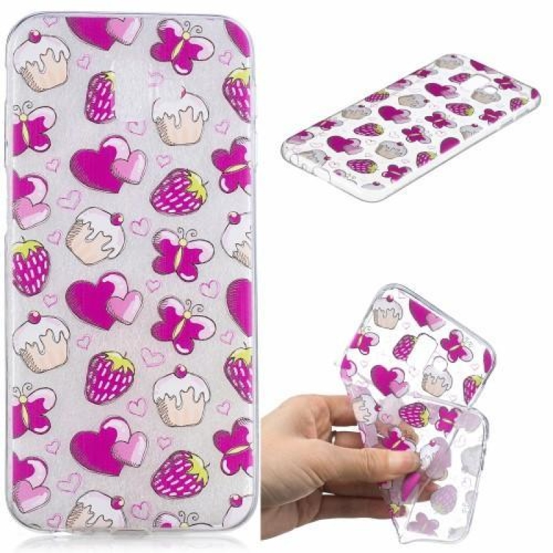 Gél tok nyomtatás Samsung Galaxy J6+ - eper