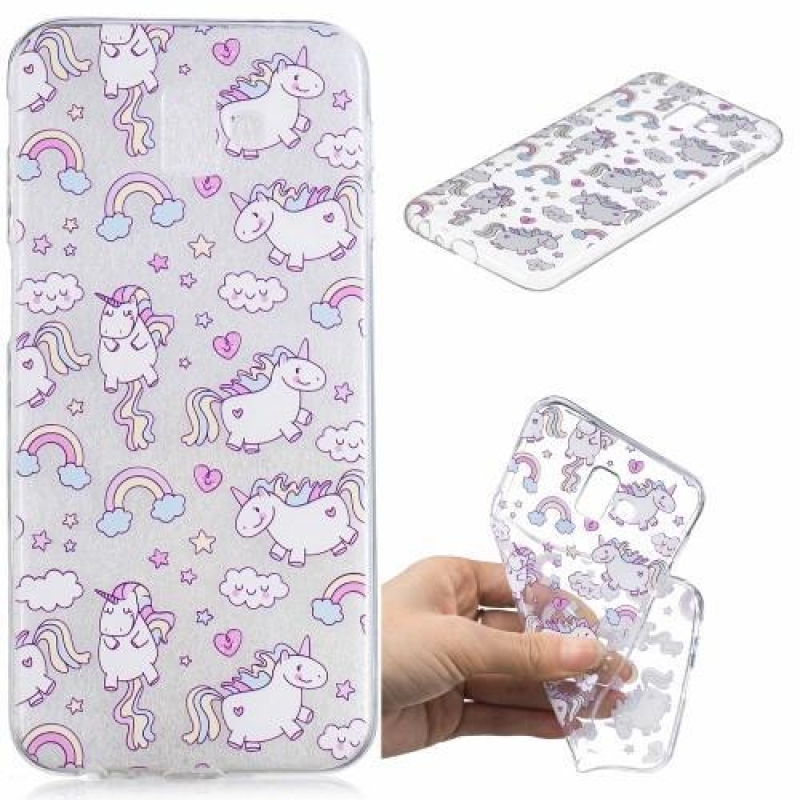 Gél tok nyomtatás Samsung Galaxy J6+ - egyszarvúakhoz