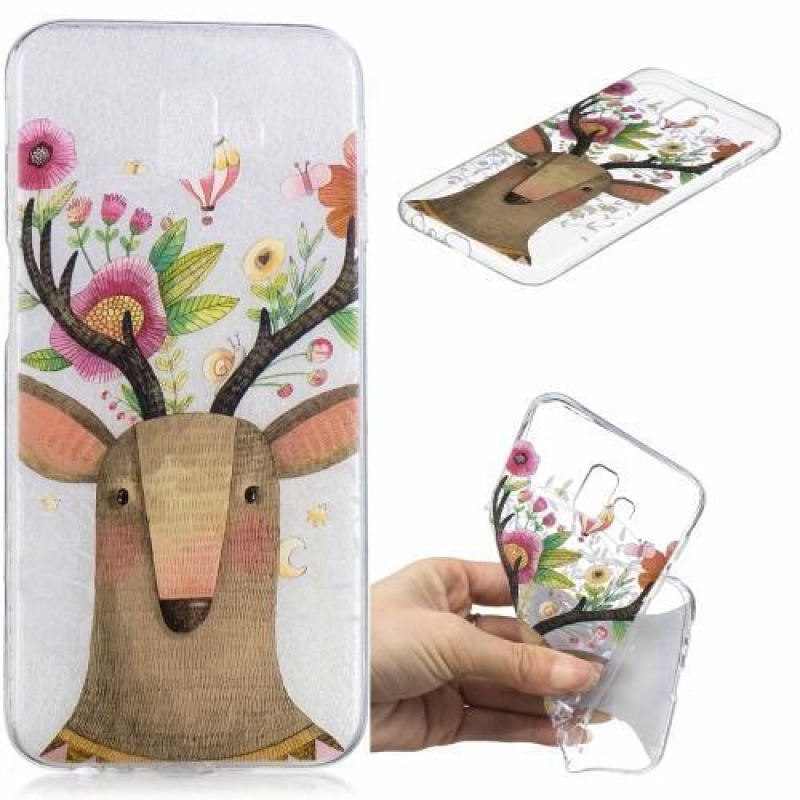 Gél tok nyomtatás Samsung Galaxy J6+ - szarvas