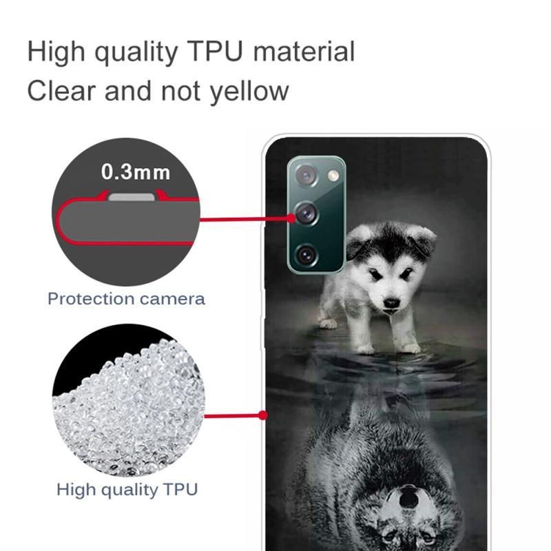 Gél tok Samsung Galaxy S20 FE/S20 FE 5G készülékhez - kutya és farkas tükörkép